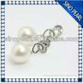 AAA 9-10MM Elegant Freshwater Lovely heart 925 Sterling Silver Pearl Earring PE036